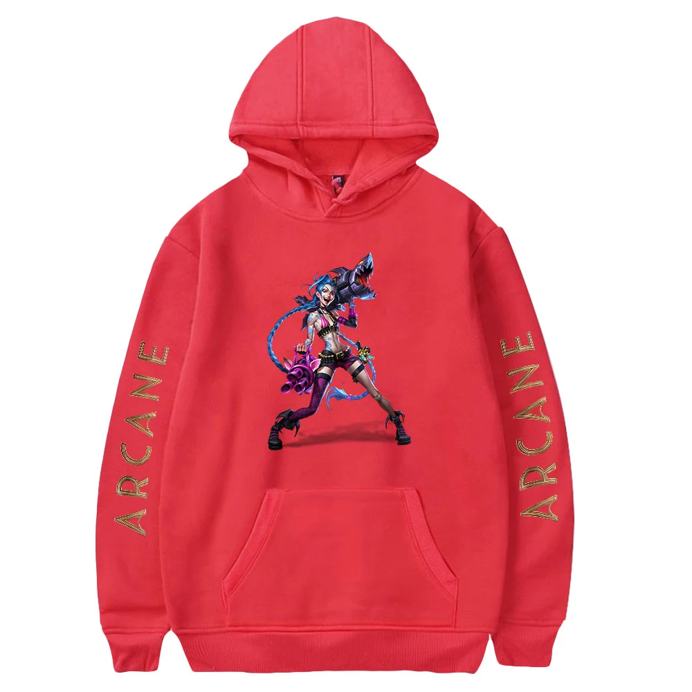 Fashion Arcane Jinx Merch Hoodie Men Women Harajuku Sweatshirt Streetwear Spring Autumn Game Lovers Clothes