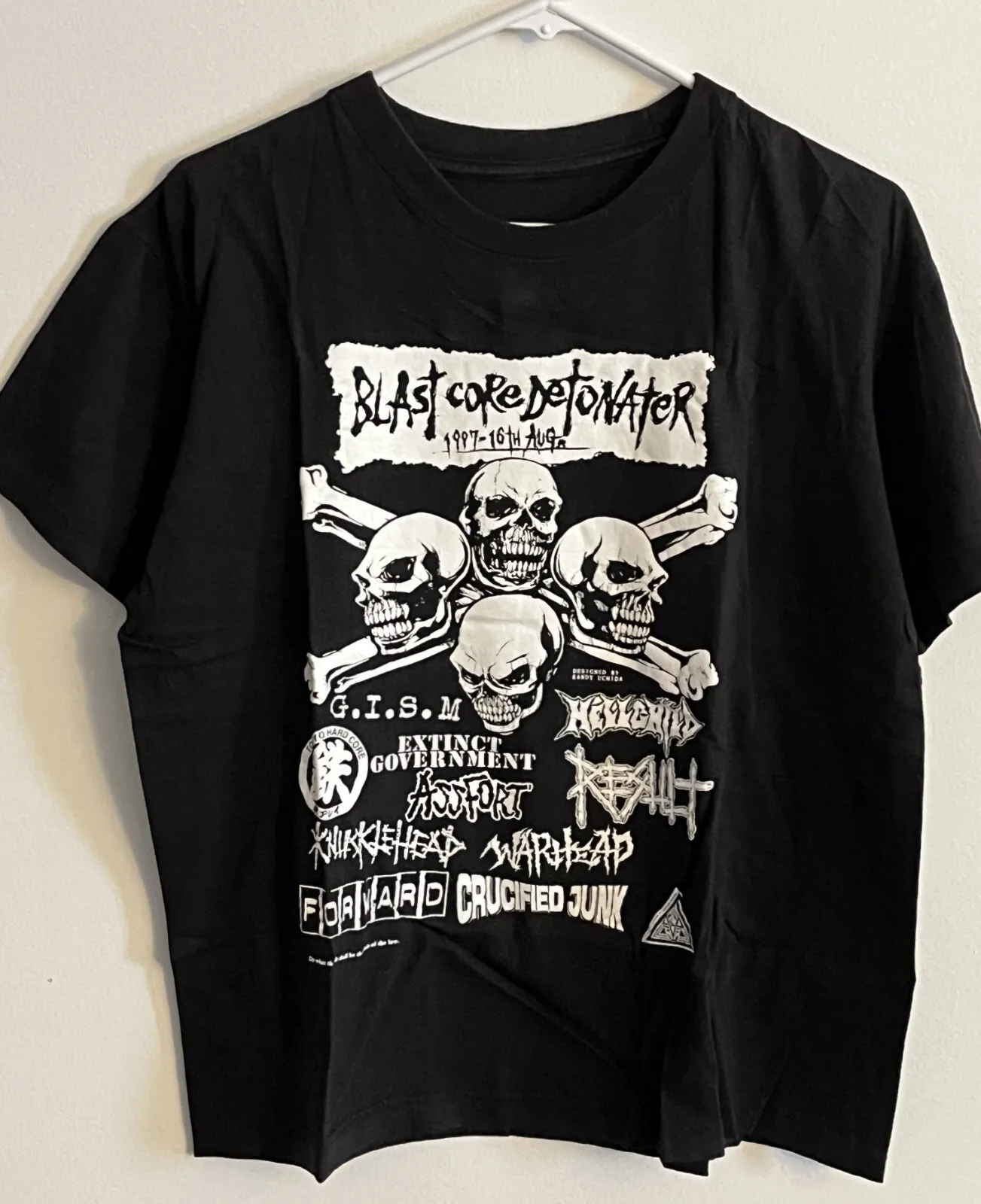 T-shirt GISM Blast Core Detonator '97! l'exécution staline gaze Japon punk métal