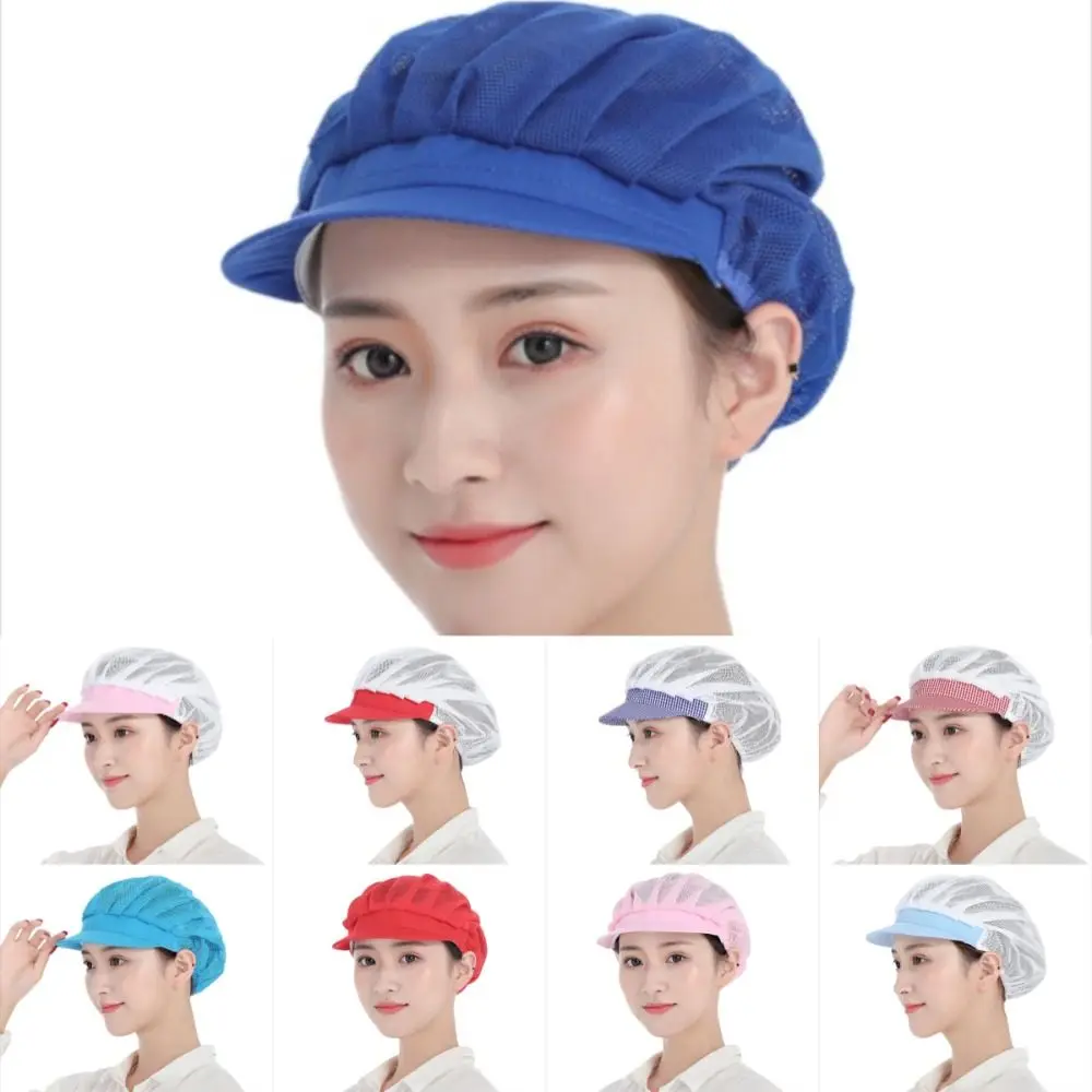 Hygienic Design Chef Hat Oil-Resistant Smoke-Proof Kitchen Work Hat Dustproof Feature Hairfall Prevention Breathable Mesh Cap