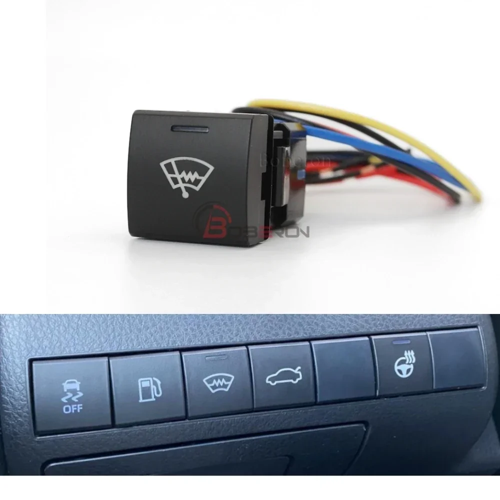 Auto Voorruit Verwarming Knop Verwarmde Schakelaar Met Draad Voor Toyota Camry Altis Hilux C300 2018 Rav4 Prado 150