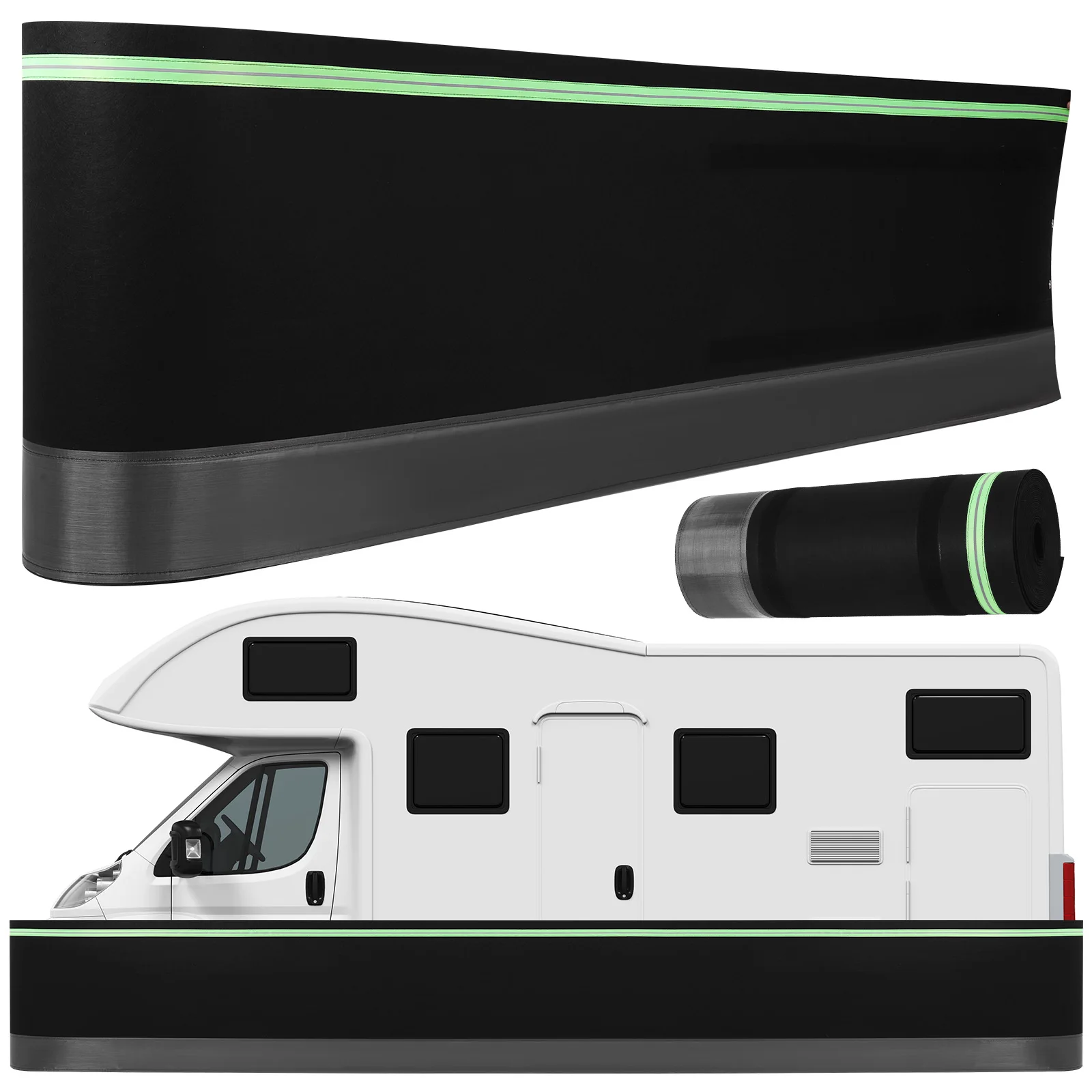 

Insulated Camper Skirt with Tightly Metal Plates Windproof Bottom Cover Easy Installation Waterproof for Mobile Home Exterior