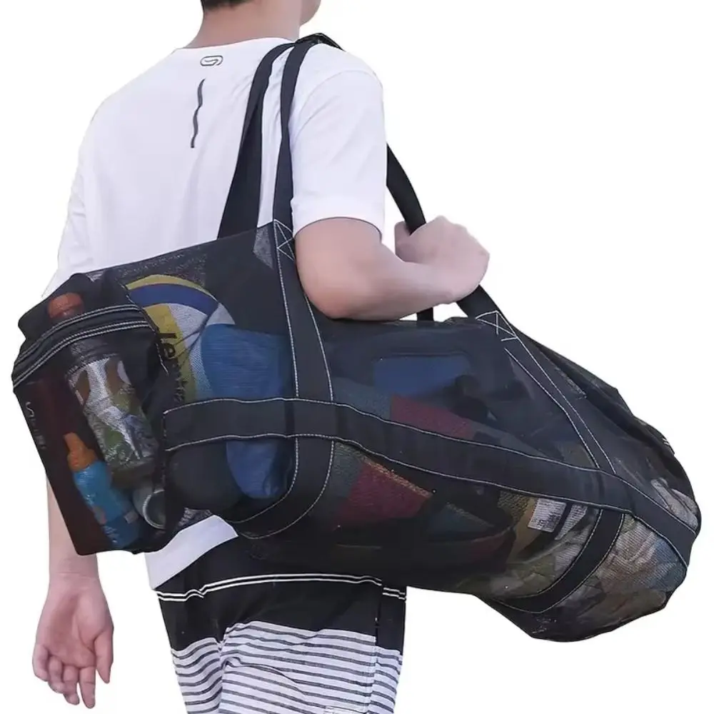 Large Capacity Mesh Diving Bag Duffel Bag Storage Case Swimming Gym Bag Nylon Foldable Surfing Snorkeling Bag Tote Bag