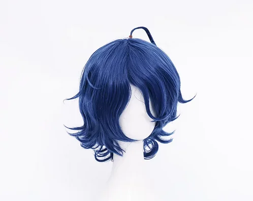 Anime Wonder Egg Priority Ohto Ai Wigs Blue Short Heat Resistant Synthetic Hair Cosplay Wig + Wig Cap