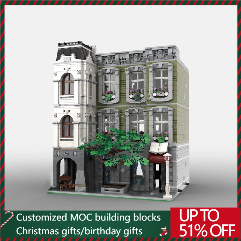 

5115 шт. средневековые двухэтажные здания для квартиры с аркадами, модель MOC, набор блоков, модульные детские игрушки-сюрпризы, подарки на день рождения