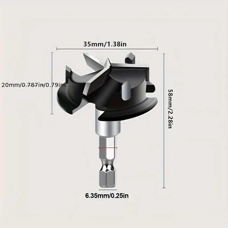 ‌2PC 35mm Hinge Hole Cutter Set w/Limit Stop & Precision Bits | For Cabinetry & Doors | Multi-Material Durable Edge Control‌
