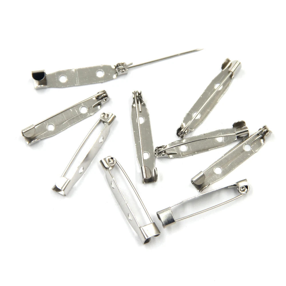 

1500Pcs Silver Tone Brooches Back Bar Pins Charms Fashion Jewelry 31x6mm
