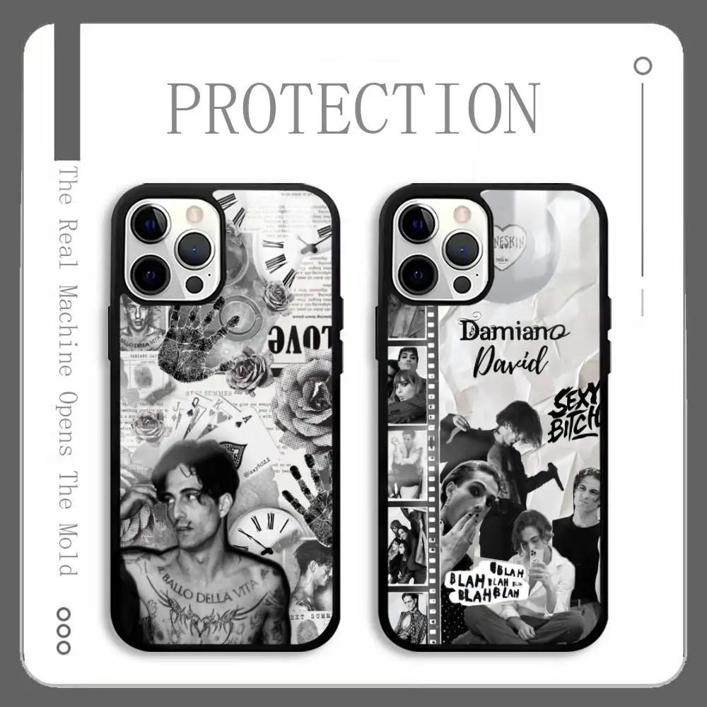 

Damiano D-David Trendy Cool Phone Case For IPhone 16 15 14 13 12 11 Pro Max Plus Mini Plus Hard Mirror Surface Protect Funda