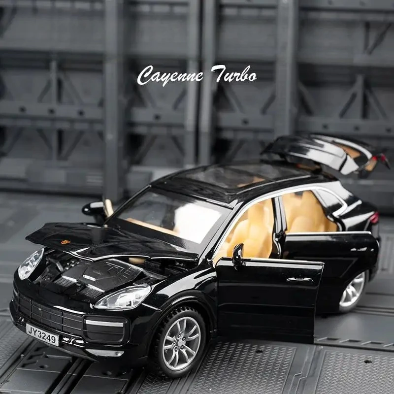 

1:32 Cayenne Turbo S High Simulation Diecast Metal Alloy Model car Sound Light Pull Back Collection Kids Toy Gifts