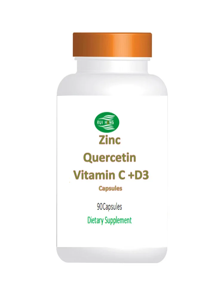 3Bottle 270Capsule Zinc Quercetin 500mg with Vitamin C Vitamin D3 Bromelain Immune Support High Potency Quercetin Zinc