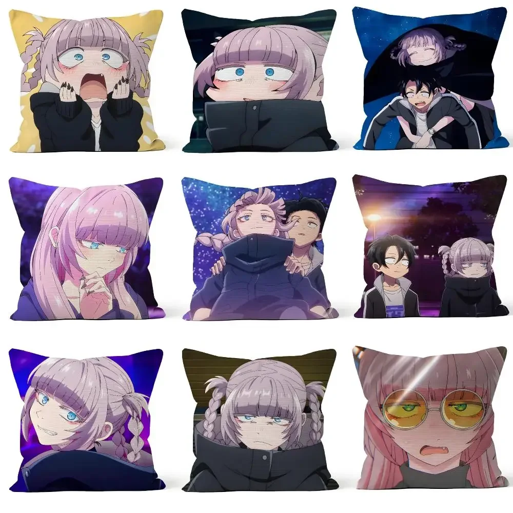 Anime Call of the Night Nazuna Ko Yamori Cushion Cover Throw Pillow Soft Short Plush Cozy Durable For Sofa Bedroom Home Decor