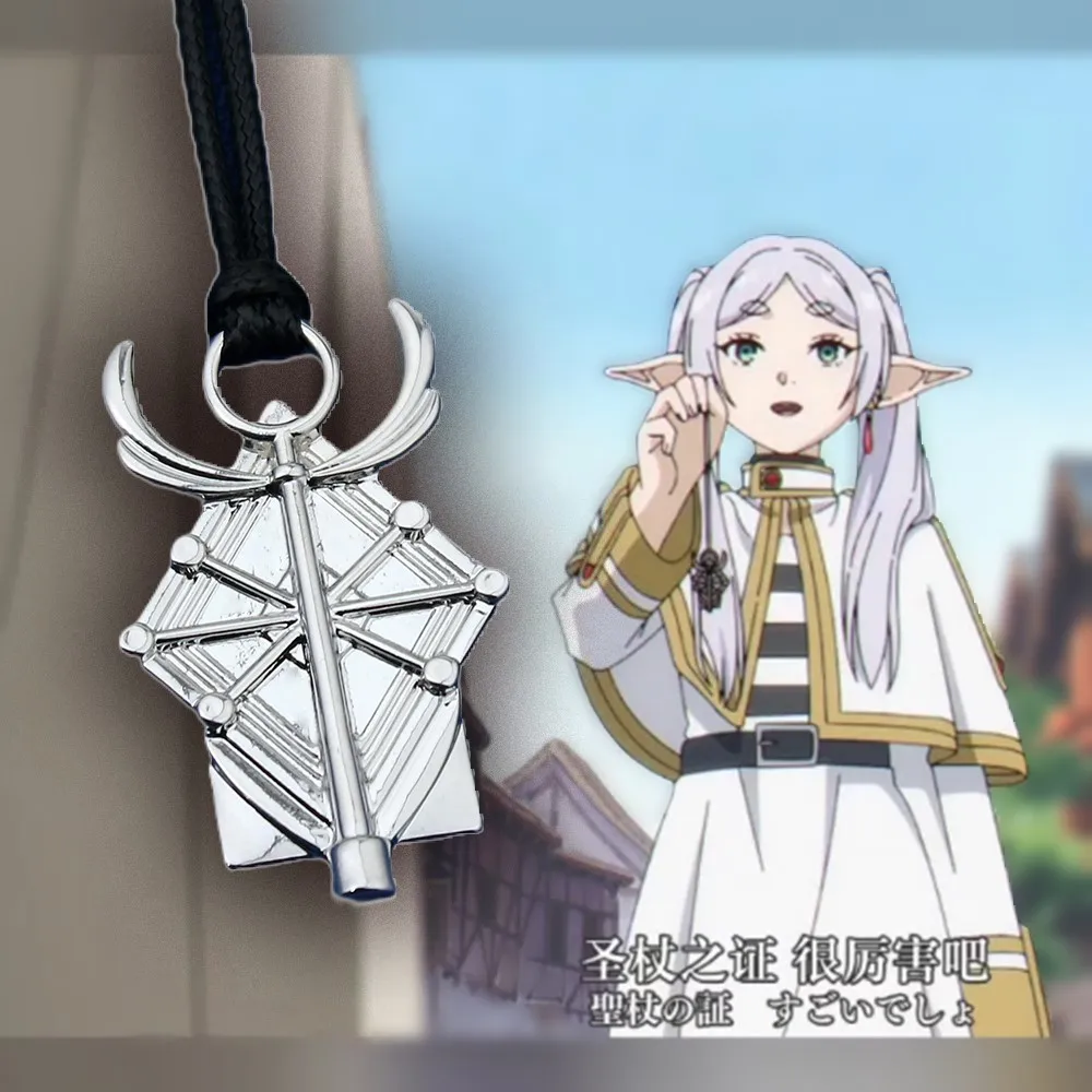 Anime Frieren: Beyond Journey's End Necklace Frieren At The Funeral Frieren The Last Magician Holy Staff Pendant Elf Cosplay