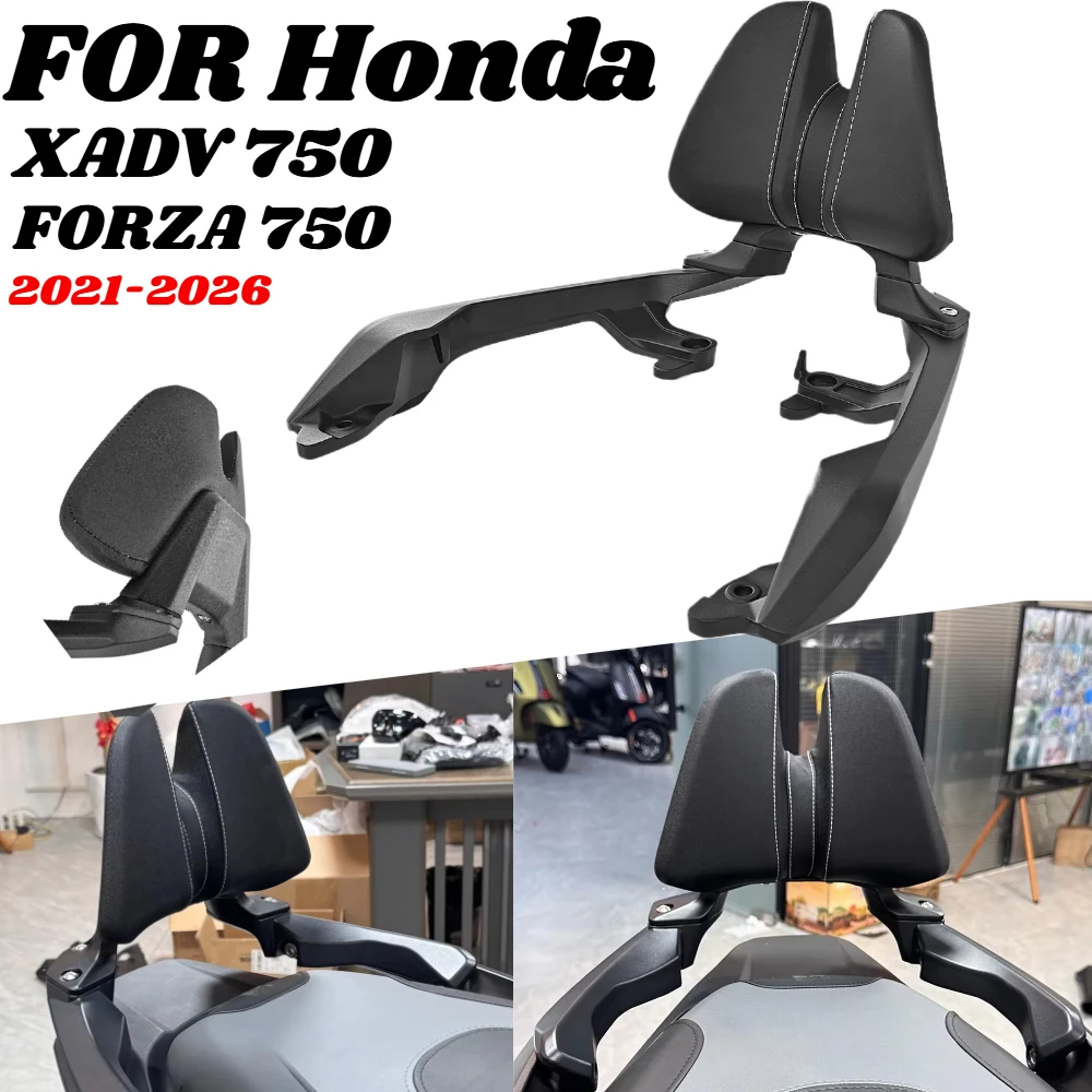 Motorbike Backrests Aluminium Alloy Frame PU Leather Cushion Special Rear Backrest for Honda XADV 750 FORZA 750 NSS 750 21-26
