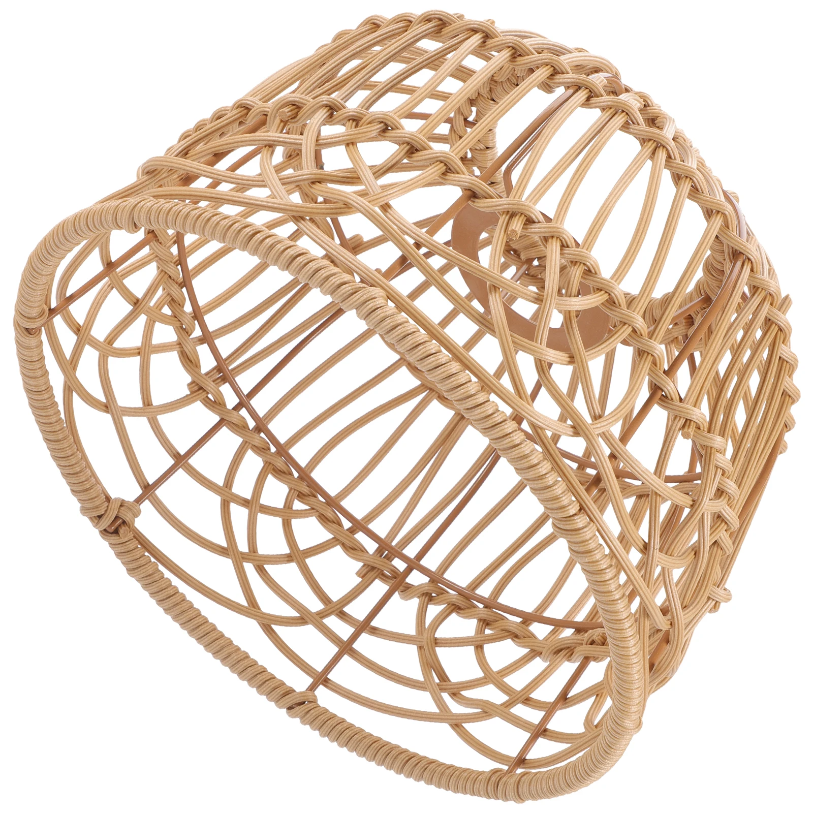 

Retro Style Lampshade Woven Imitation Rattan Ceiling Light Cover Decorative Home Restaurant Wedding Pendant Replacement Soft