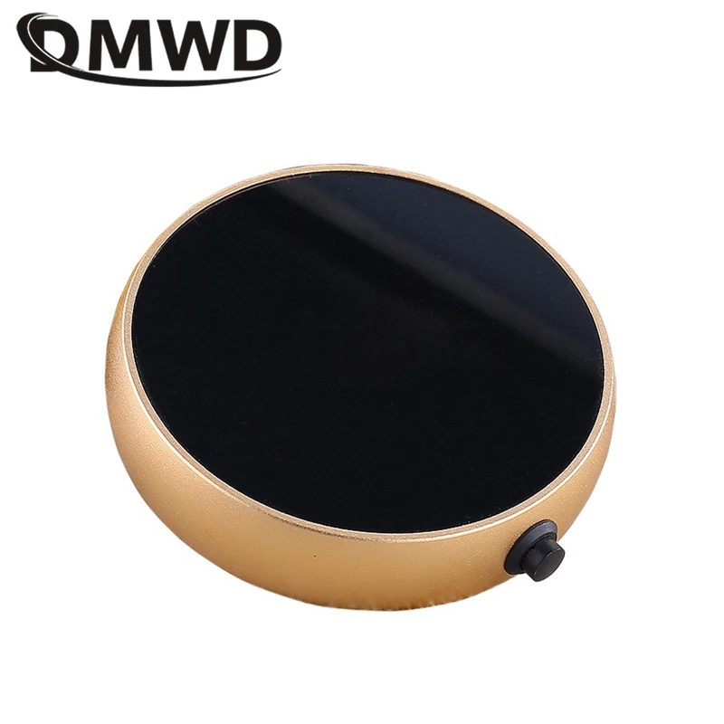 DMWD Mini Electric Hot Plate Portable Heating Cup Pad Thermostat Base Coaster Tea Warmer Water Heater Milk Heat Preservation Pad