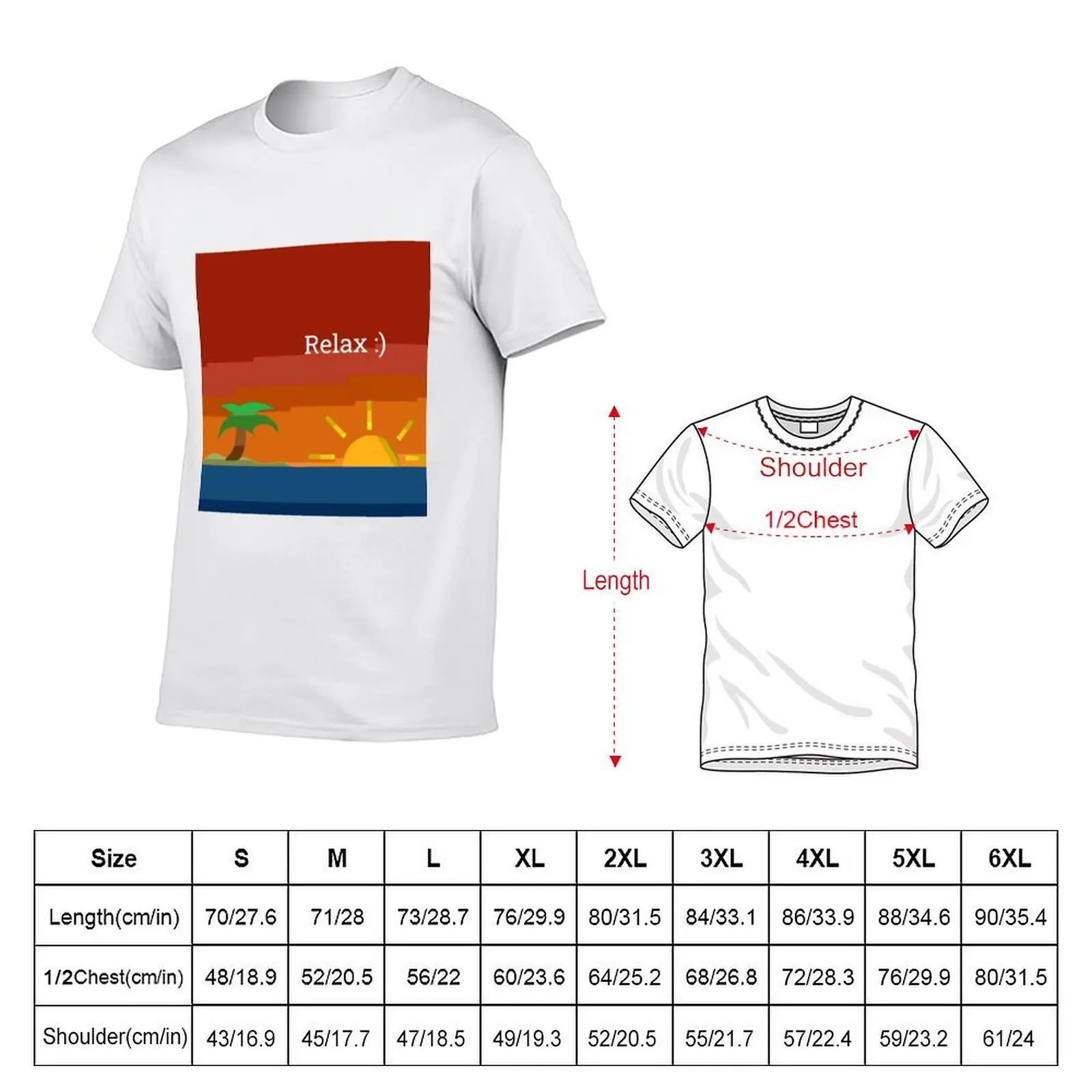 Relaxing Pixelated Beach Vista T-Shirt Trend Art Print T-Shirt