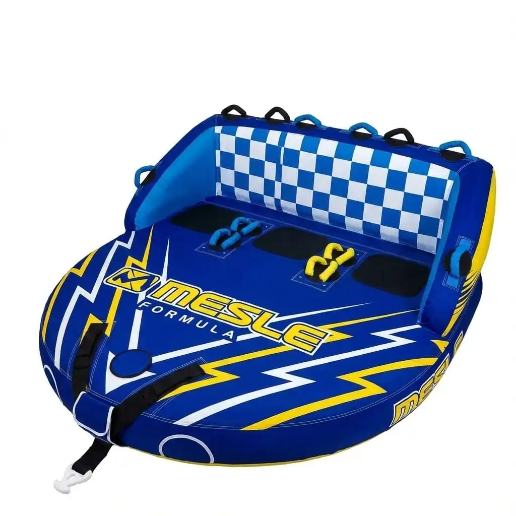 Inflatable PVC Water Ski Tube 3 Person Towable Tubes with Silk Screen Logo 200kg Capacity Unisex Water Sports