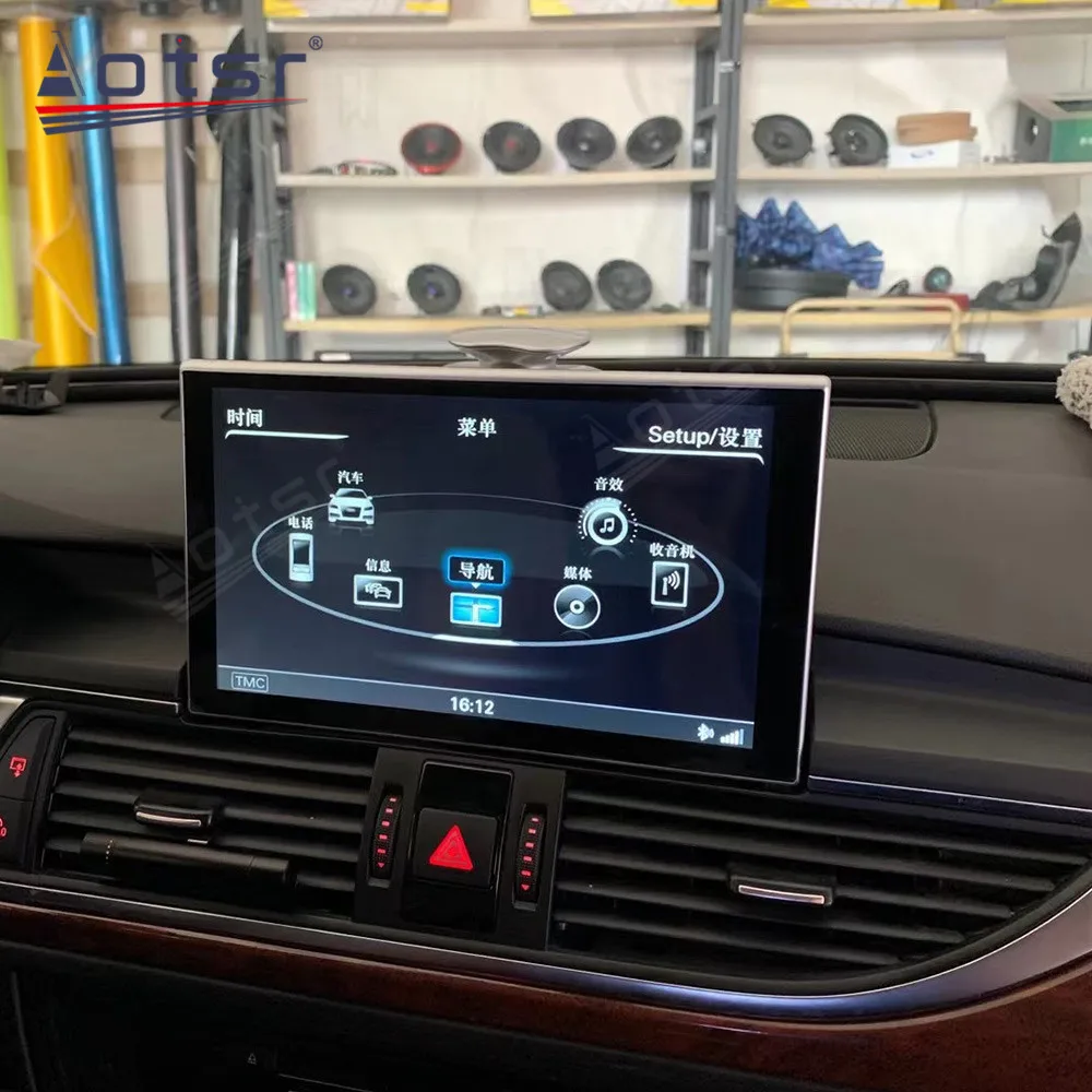 Qualcomm Android Auto For Audi A6 2012~2018 GPS Navigation Stretchable Screen Stereo Multimedia Player Car Radio Auto Head Unit