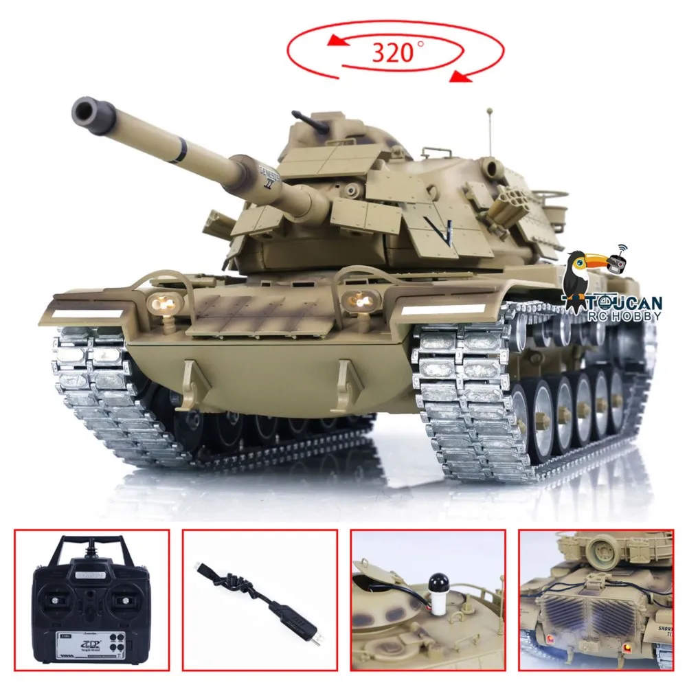 US Sale 1/16 TD RC Tank M60A1 ERA USA Radio Control BB Infrared Battle Toy Metal Wheel