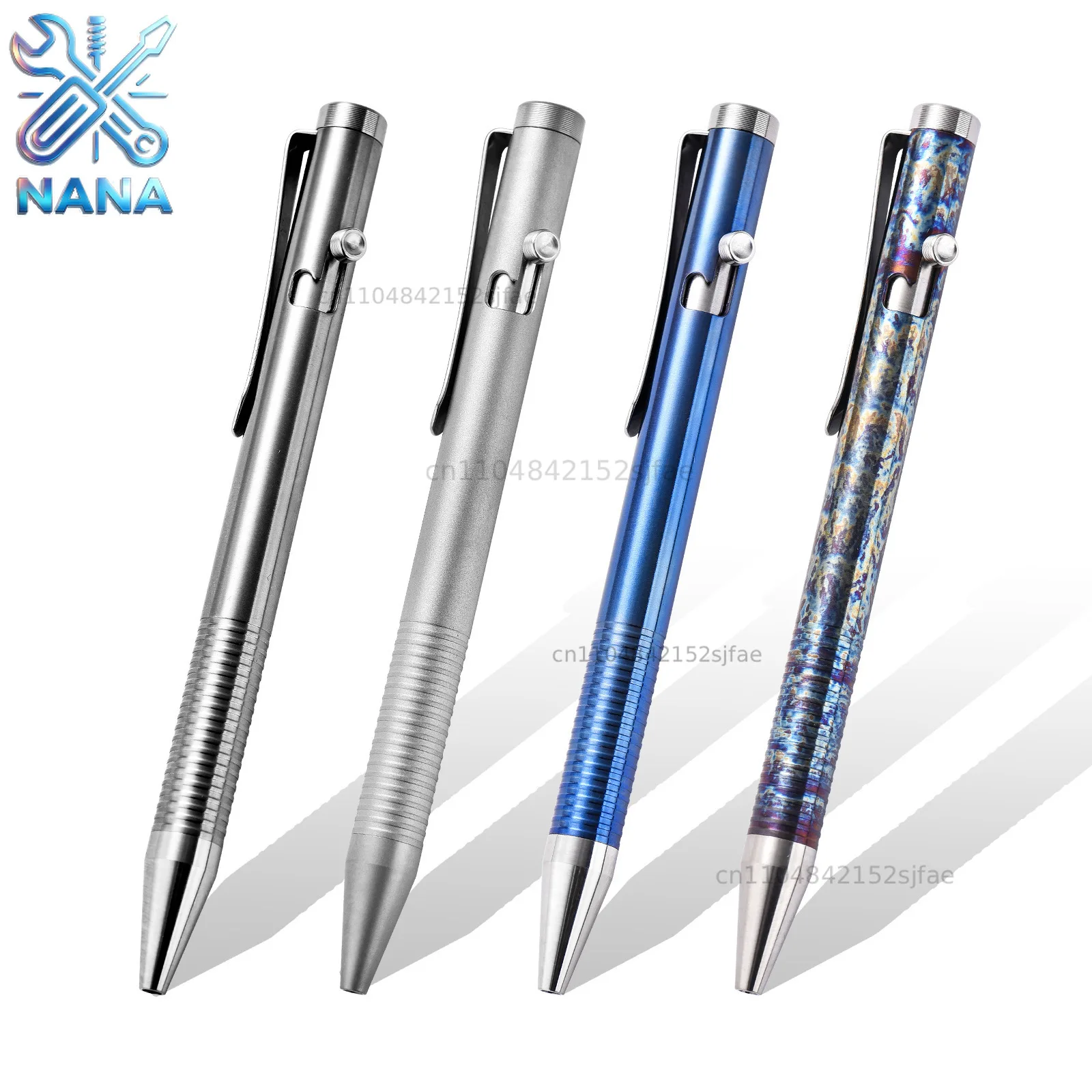 Titanium alloy tactical pen, outdoor anti-wolf artifact, portable self-defense pen for broken windows, free replacement refi