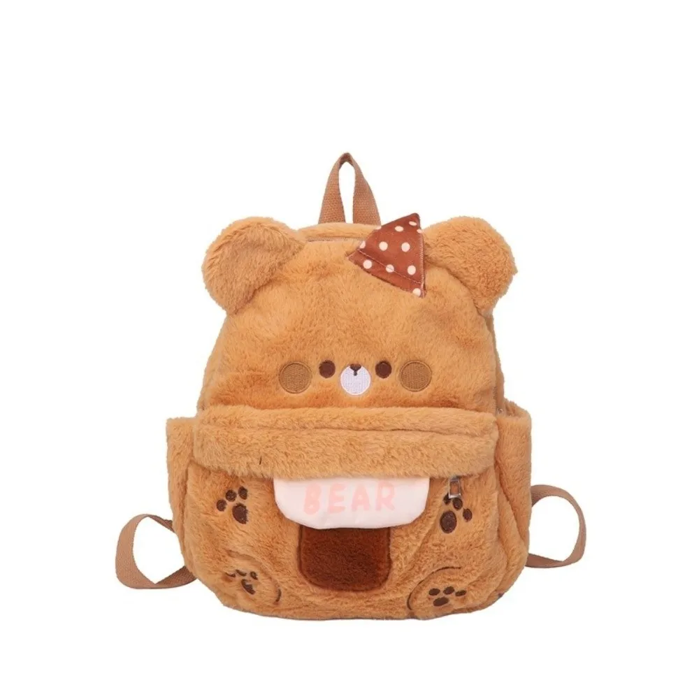 Bonito dos desenhos animados urso mochila grande capacidade de pelúcia crianças mochila engraçado leve saco do jardim de infância