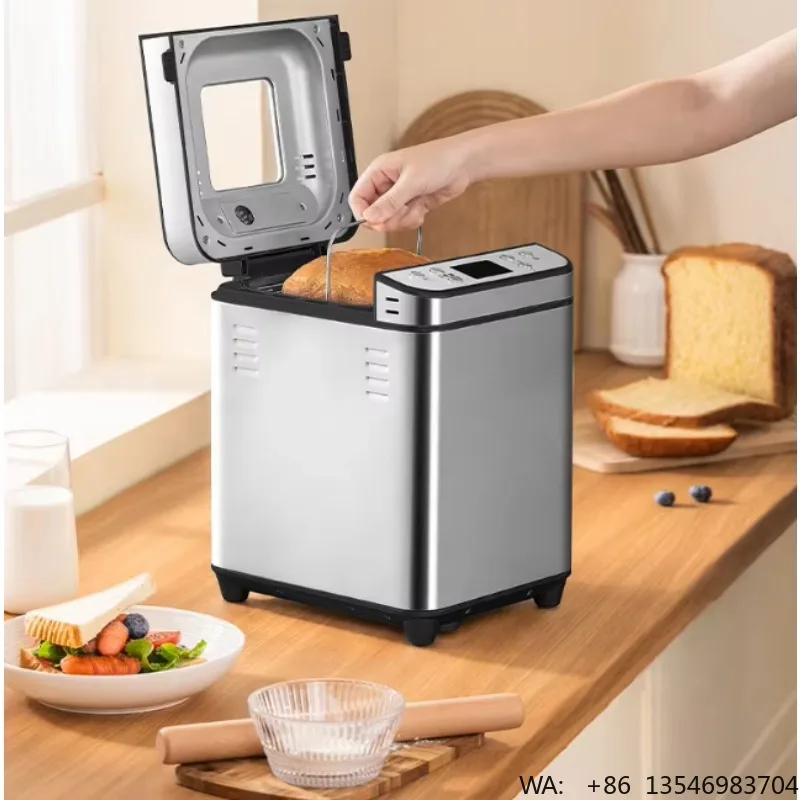 Cross-border Sourcing Fully Automatic Smart Toaster Household Multi-Function Stainless Steel Aluminum 1000G Capacity Dough Bread