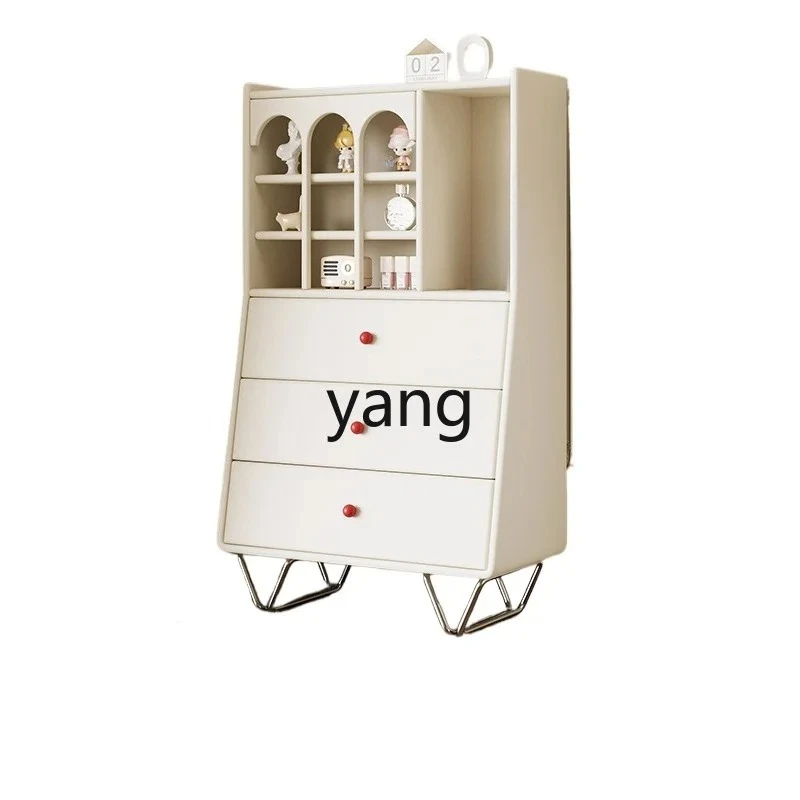 

Yjq Sideboard Cabinet Vintage Chest of Drawers Five-Bucket Cabinet Solid Wood Bedroom Tailstock Storage Bedroom Bedside Cabinet