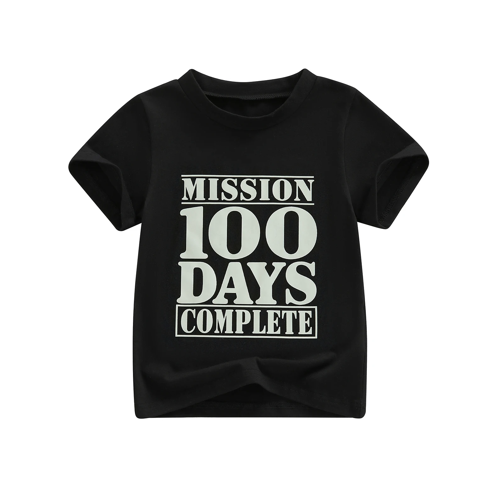 

Boys Summer T-Shirts Casual Letter Print Short Sleeve Round Neck Loose Tops for Toddlers