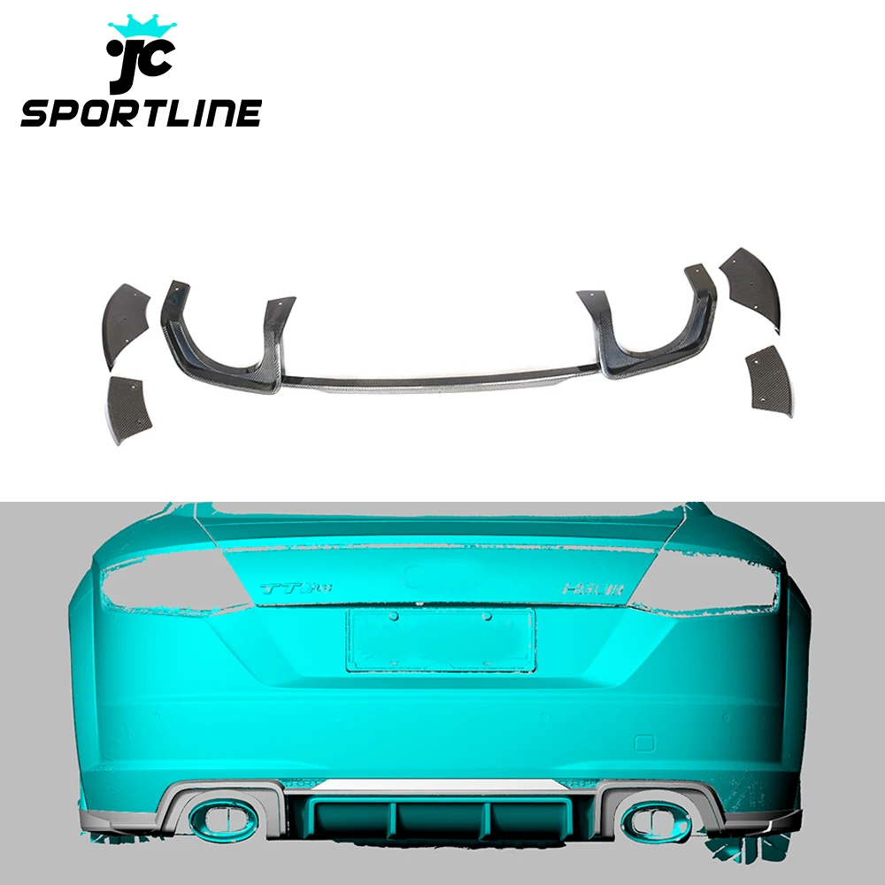 

Dry Carbon Fiber TTRS Rear Diffuser Lip Splitters For Audi TTRS MK3 8S 2016-2019