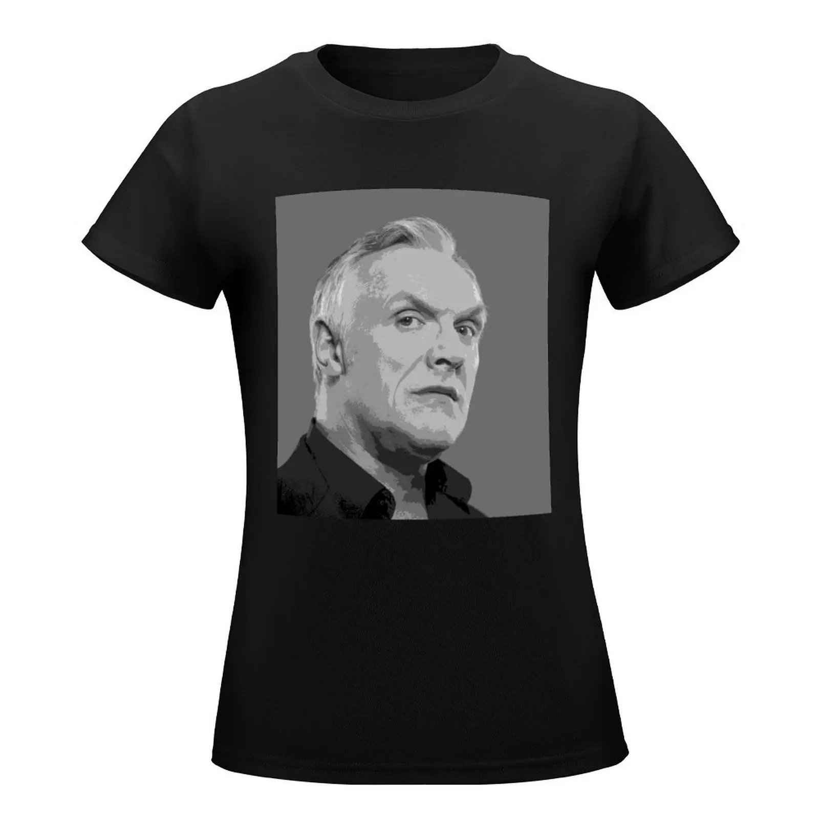 Greg Davies Pop Art Portrait T-Shirt hippie clothes funny summer clothes oversized workout shirts for Women