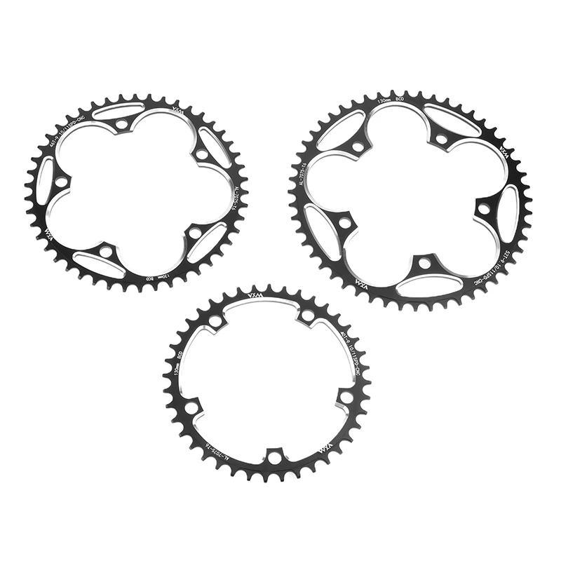 

38-60T AL7075 Sprocket For Road Bike Positive And Negative Gear Plate 130 BCD Bicycle Chainring Narrow Wide Stars