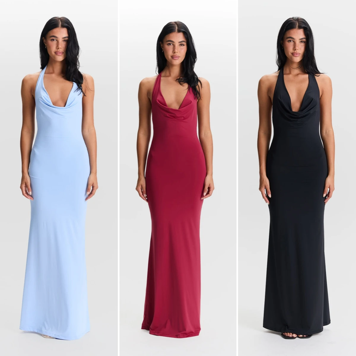 Vestido Sexy con Espalda Descubierta y Cuello ter, E, de Cintura Alta, Puro Australiano, Pequeño, Se Therese, Her...