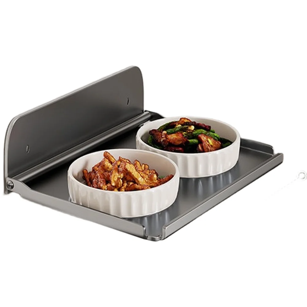Carbon Steel Wall Mounted Foldable Shelf for Kitchen with Efficient Fold Design and Consistent Load Handling Capability