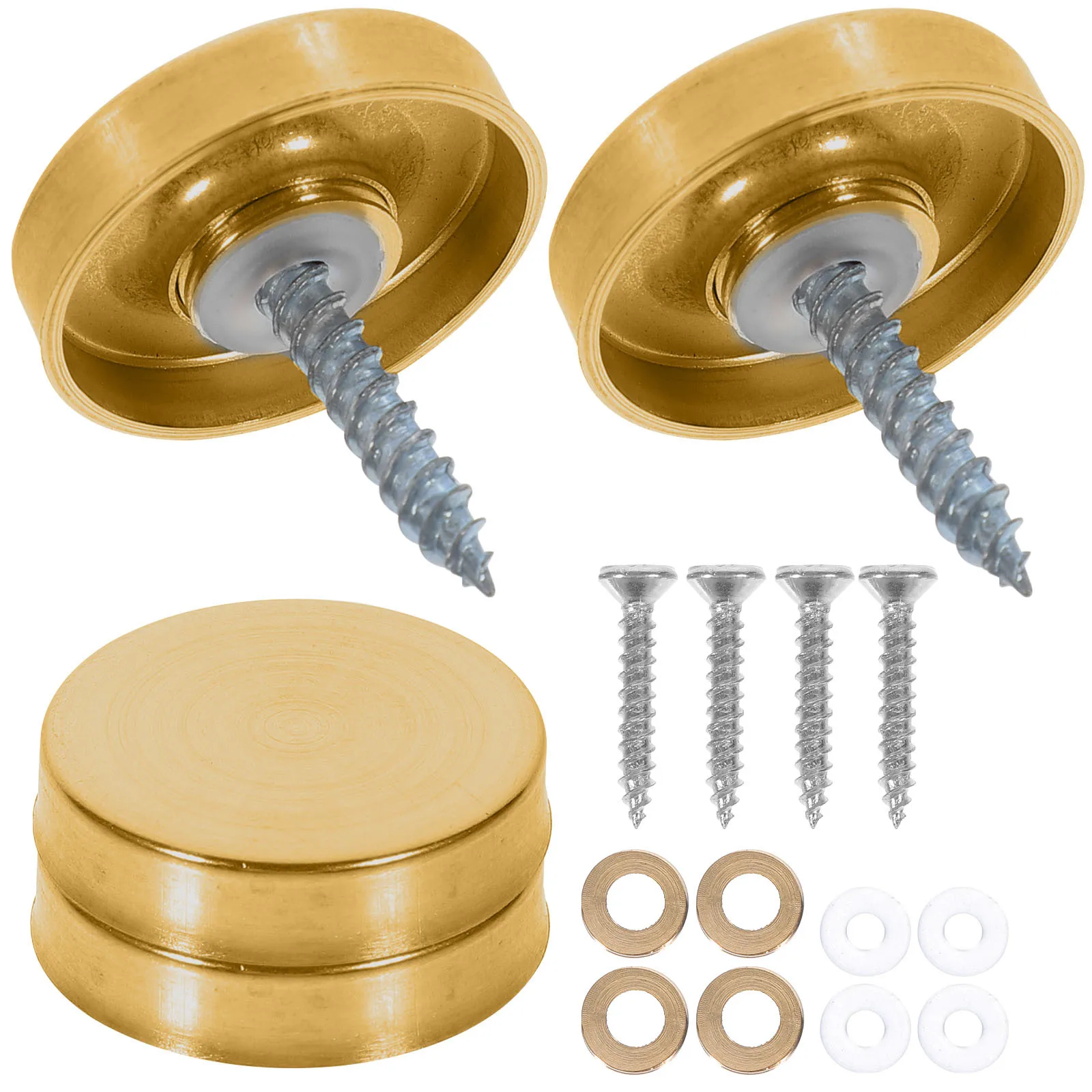 

20Pcs Stainless Steel Mirror Nails Decorative Caps Easy Install Heavy Duty Glass Mounting Hardware Indoor Outdoor Use