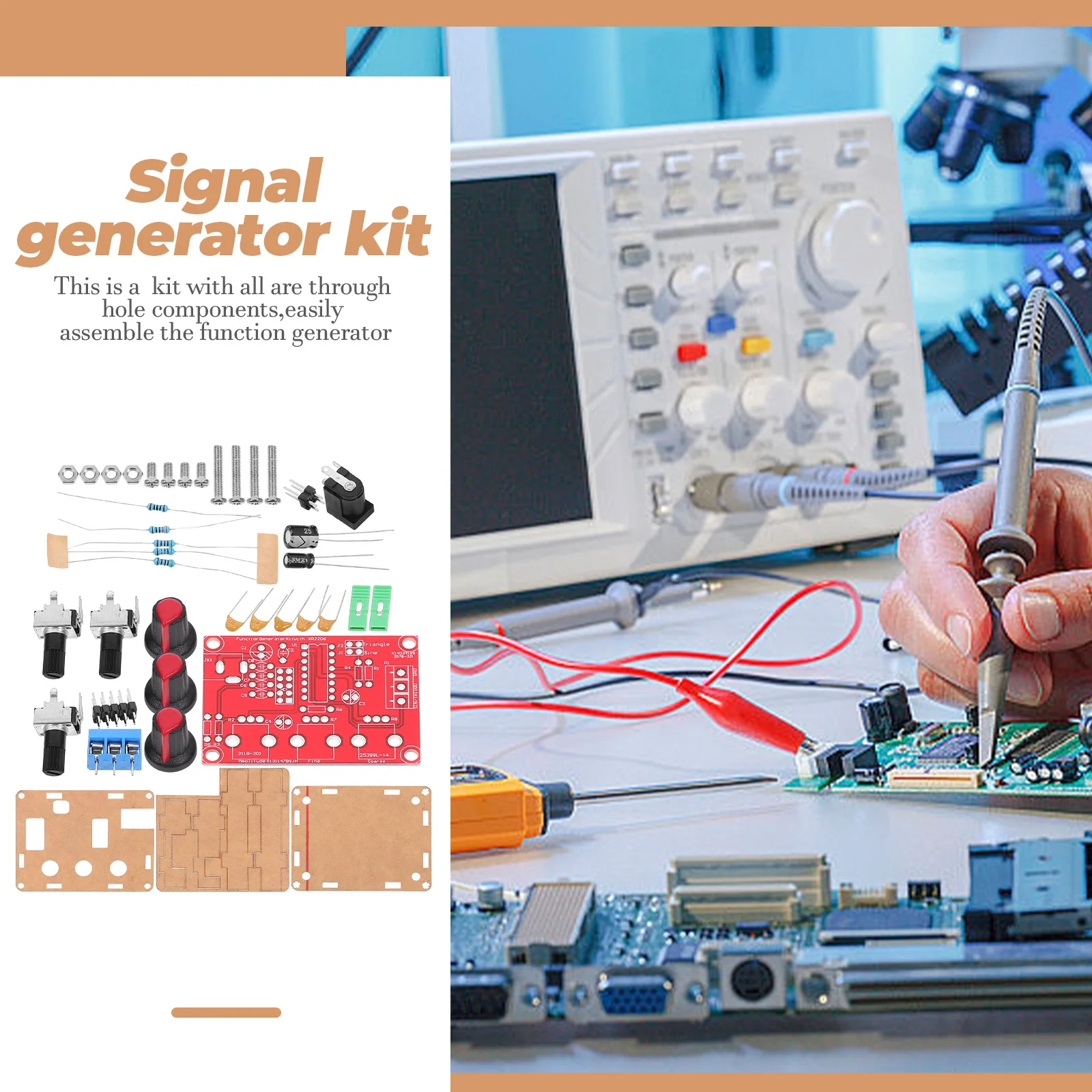 

Xr2206 High Precision Function DIY Kit 1Hz-1mhz Adjustable Frequency Amplitude Sine Triangle Square Waveform