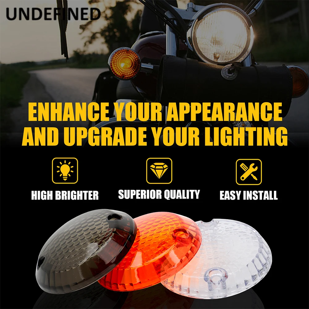 for Suzuki Cruisers Boulevard Intruder Marauder Savage 1986-2003 Turn Signal Lights Lens Motorcycle Plastic Indicator Lens Cover