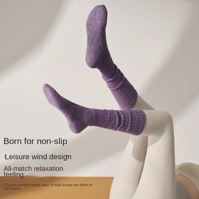 

New Athletic Crew Dress Autumn New sweat-absorbing Pilates Sock Versatile Floor Adult Breathable Friction Anti Slip Yoga B8W160