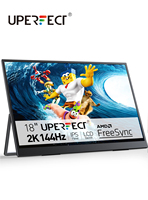 UPERFECT 144Hz 18” 2K Portable Monitor 100% DCI-P3 FreeSync IPS HDR Large Gaming Display USB-C HDMI Travel Display for Laptop