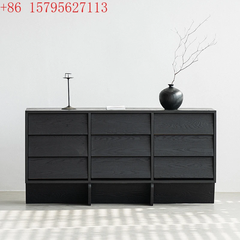 

Модель комнаты с девятью сундуками, средневековый обеденный боковой шкаф, шкафчик для хранения из цельного дерева, входной шкаф