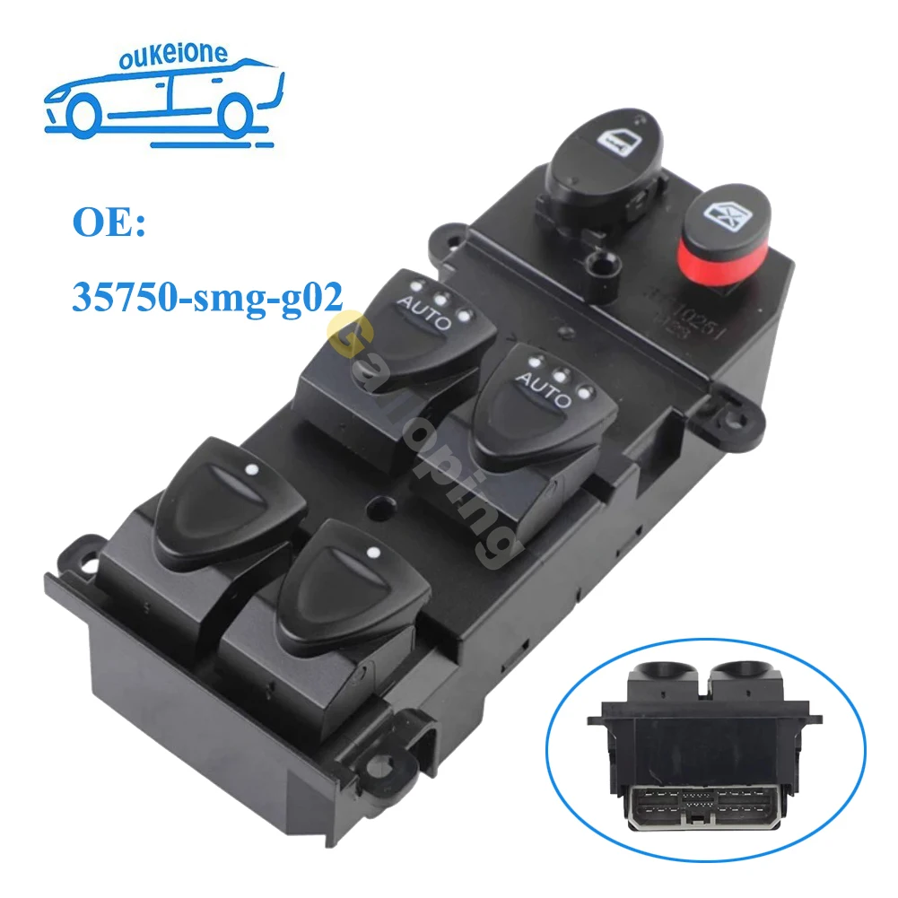 

Для Honda Civic 2005-2012 годов, электрический переключатель управления стеклоподъемником со стороны водителя, кнопка регулятора стекла, автомобильные аксессуары 35750-smg-g02