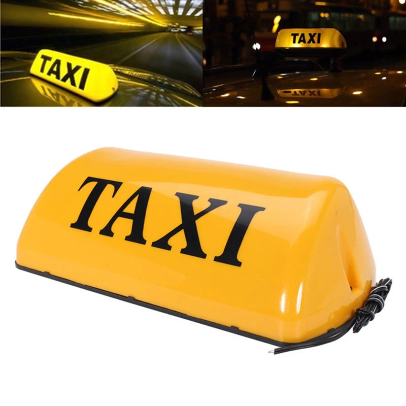 1Pcs Waterproof & Sun-proof Design Taxi Sign Cab Roof Top Topper Car 12V LED Light Waterproof