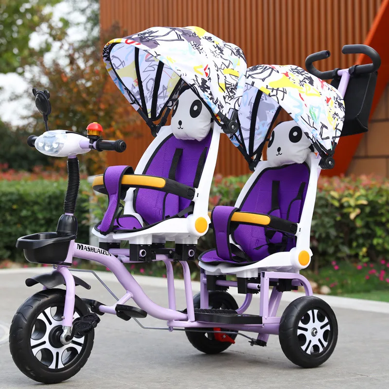

Twins Walking Baby Artifact Baby Children's Stroller Baby Stroller Can Lying Second Child Lightweight Two-seater 1-6 Years Old