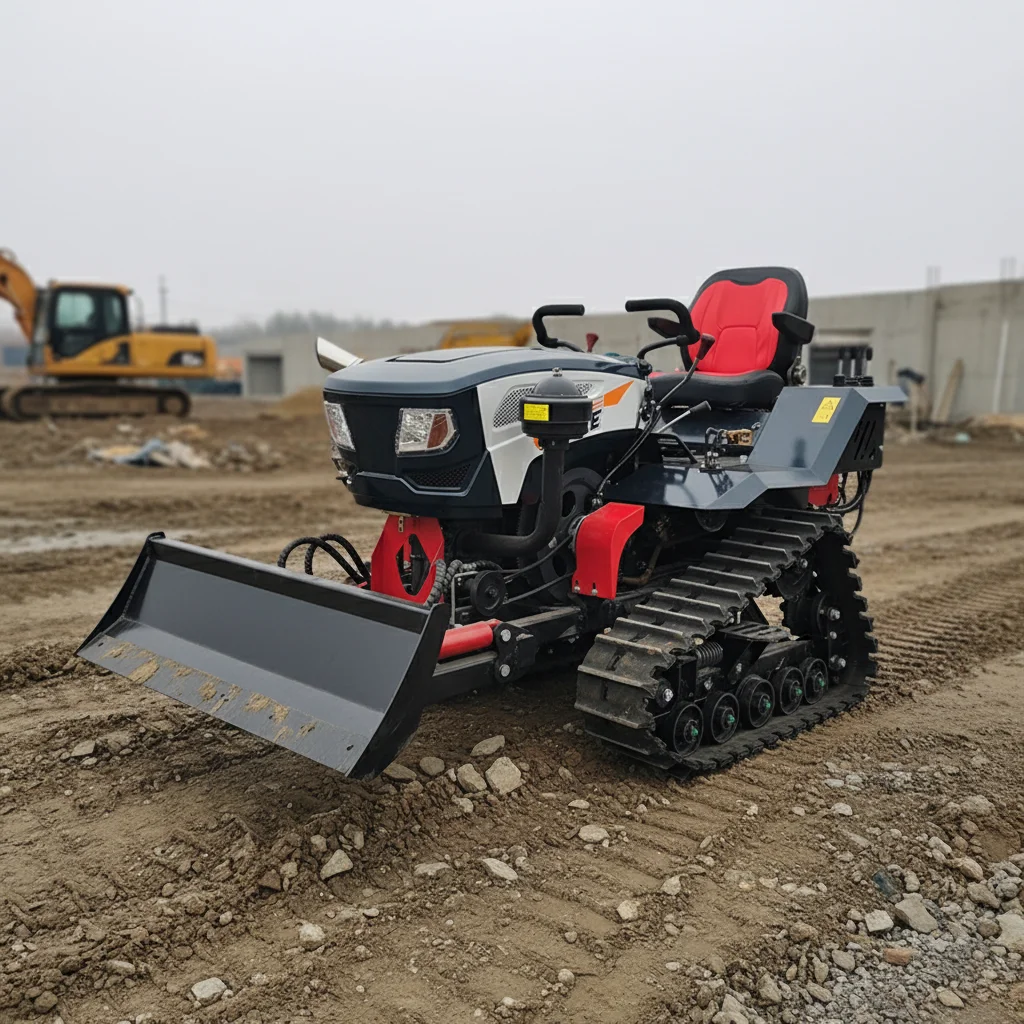 Customize Crawler Tractor 35hp With Rotary Tiller For Agricultural Farming