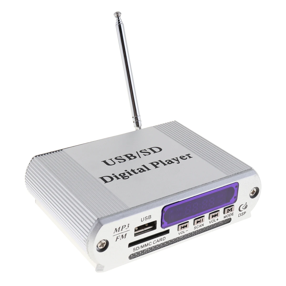 Universal Motorcycle Power Car Amplifier LED Level Display Support MP3 / FM / SD / USB Audio Player