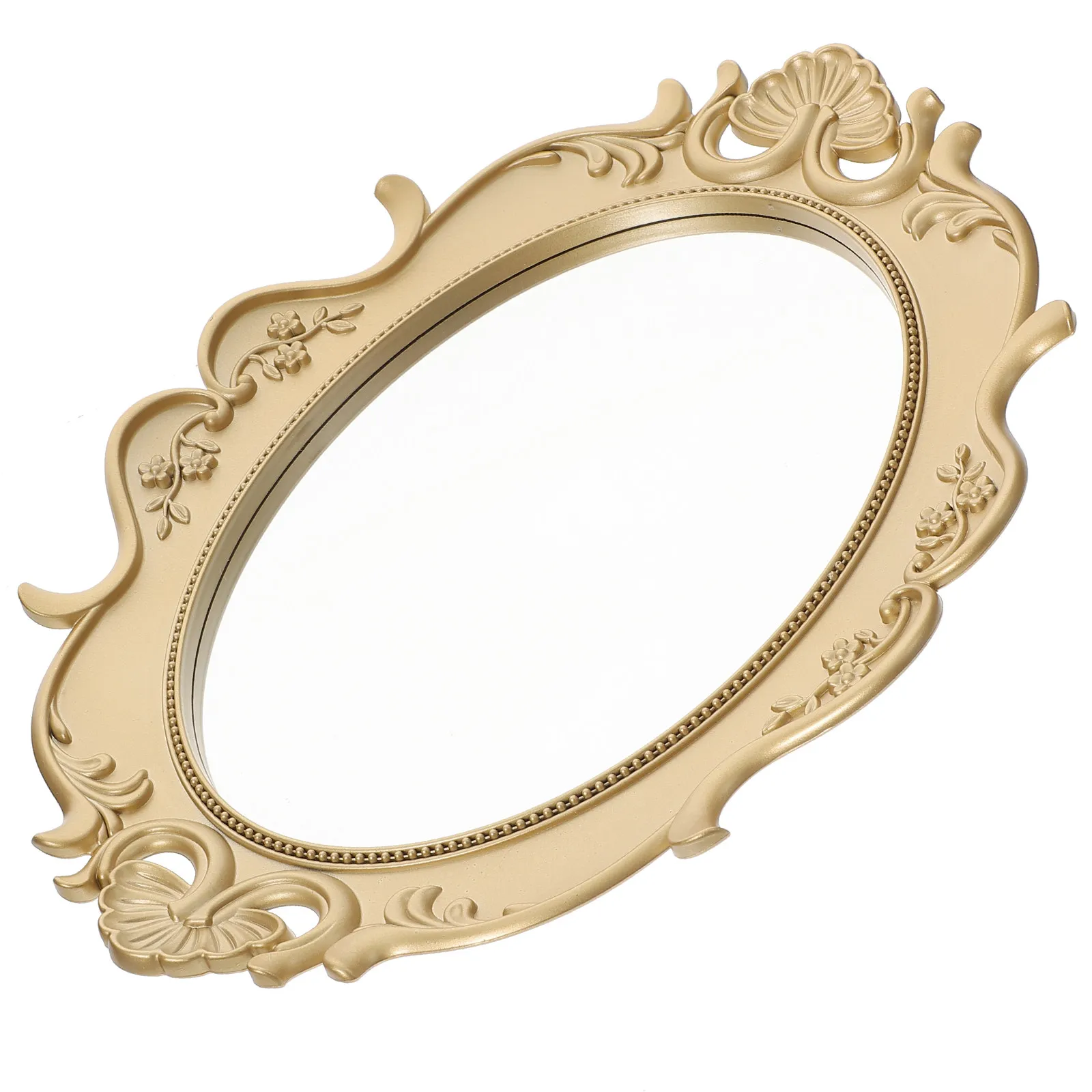 

Винтажный декоративный зеркальный поднос в европейском стиле, многофункциональный органайзер для украшений, парфюмерии и косметики, подставка для туалетного столика