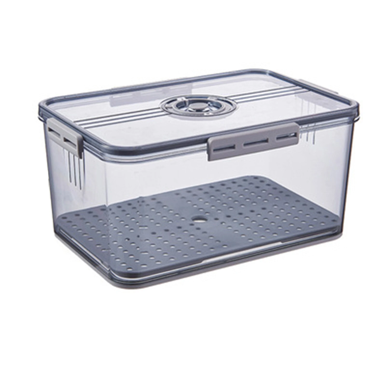 Refrigerator Storage Box Transparent Food Grade PET Plastic Chronograph Frozing Storage Box