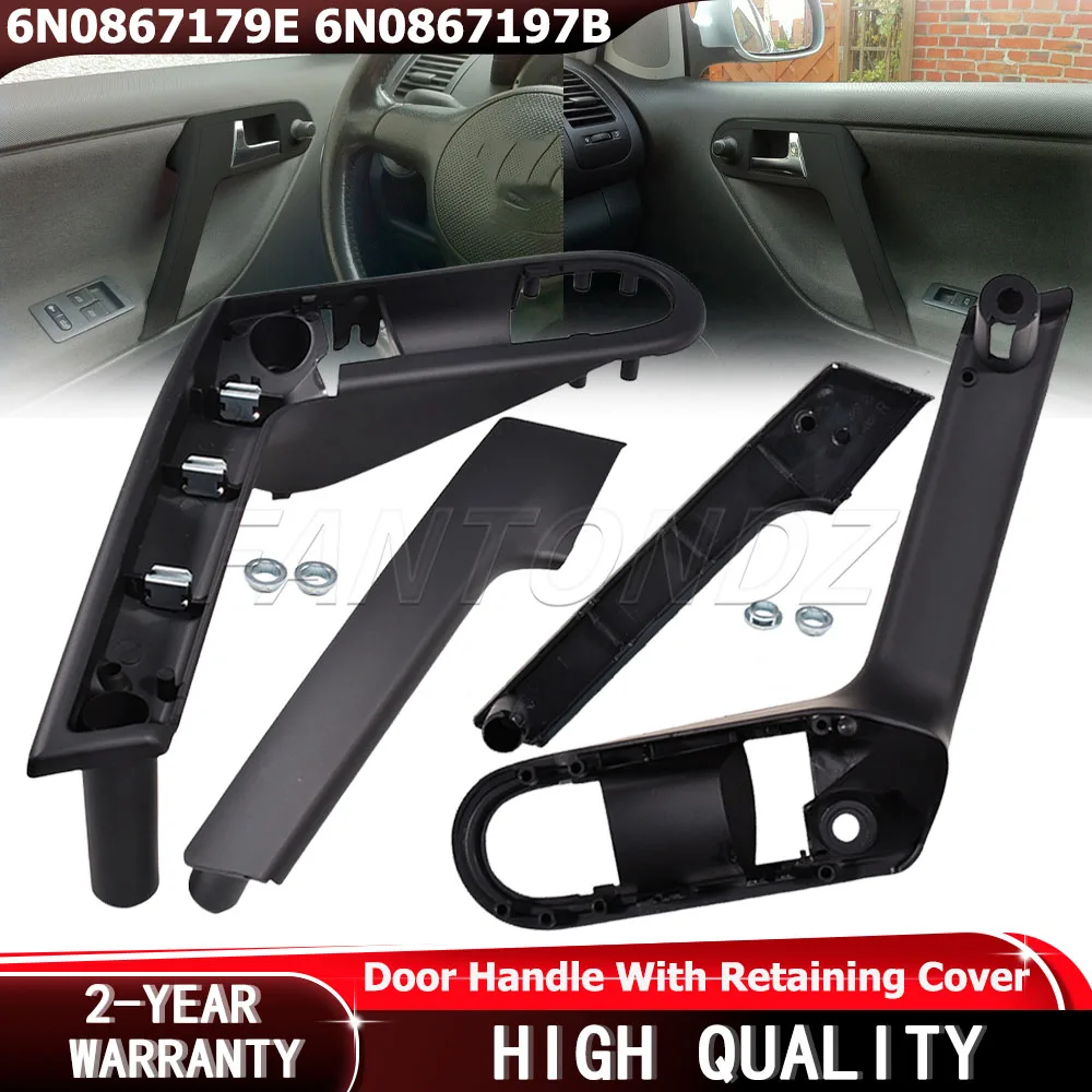 For VW Polo MK3 6N 6N2 1999-2002 Interior Door Handle With Retaining Cover 6N0867179E 6N0867197B Left Or Right Car Accessories