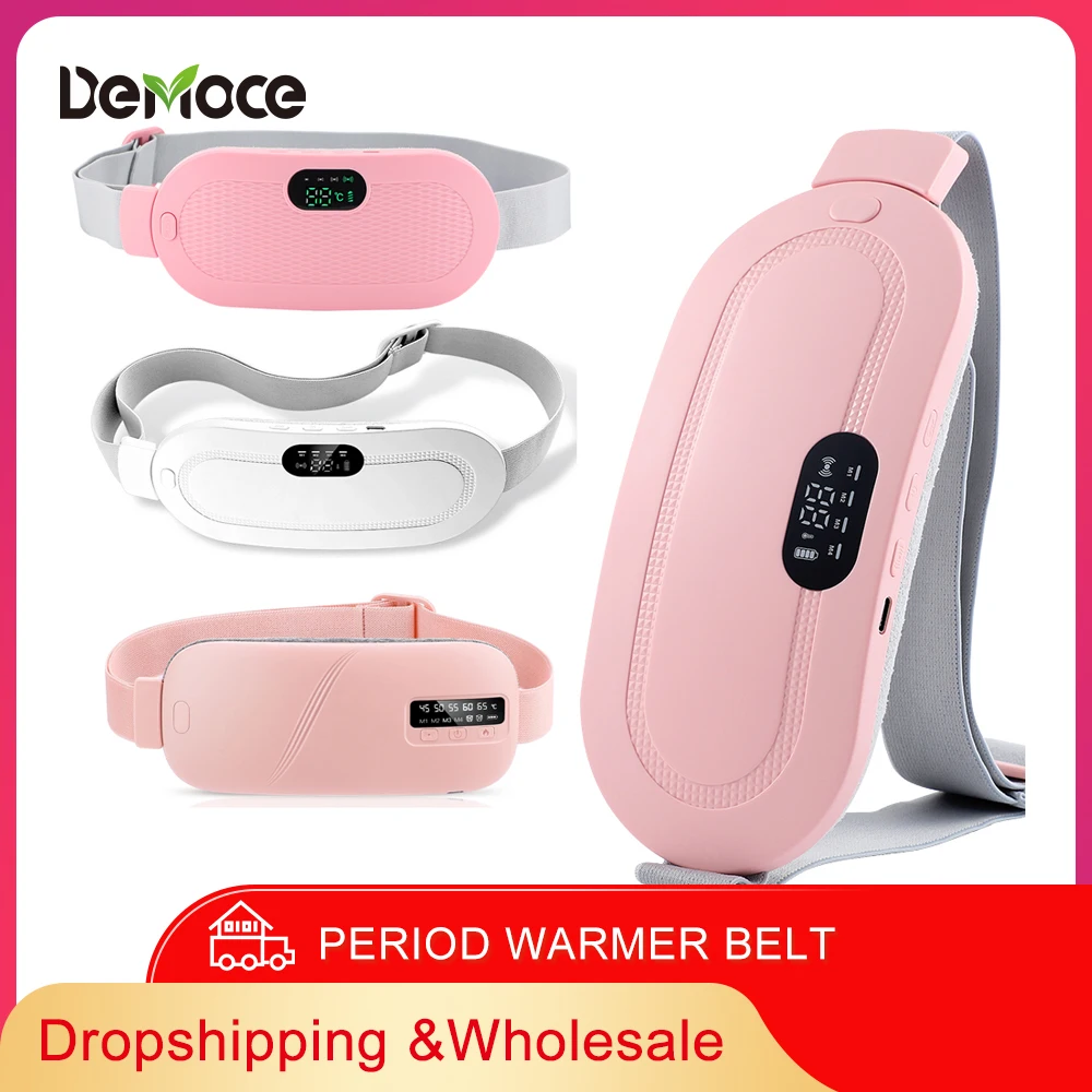 

Electric Heating Pad Menstrual Cramp Massager Belt Women Period Care Hot Compress Device Vibration Abdominal Ulter Warmer Belt