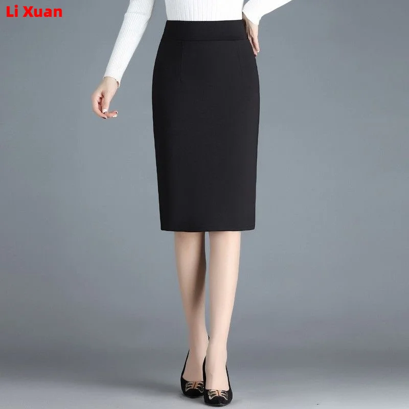 Spring Fashion High Wiast Elegant Office Black Long Skirts Korean Women 2023 Autumn Elastic hip wrap skirt Pencil Skirt