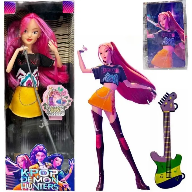 2025 NEW Live-Action Kpop Demon Hunters Figure Toy Rumi Mira Zoey Mira Theme Song Of Colorful Lights Birthday Gifts For Girls