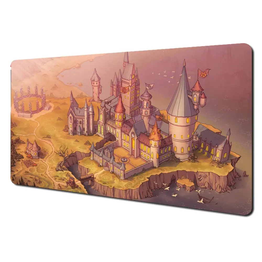 Retro castle mtg Mouse Pad Large Gaming Non-slip Computer Laptop Nootbook Game Rug Tablet Mat Office Accessories Mini PC Playmat